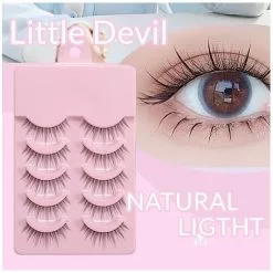EYENGLE False Eyelashes Natural Longlittle Devil Eyelash Cosplay Extension 5pairs Japanese Fairy Lolita Daily Eye Makeup Tools