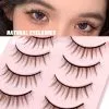 Groinneya 5pairs Eyelashes Cosplay Natural Lashes 3d Faux Mink Eyelash Wispy Fluffy Soft Extension Hand Made Fake Lash Makeup