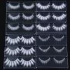 Kekelala 3 Pairs Lot Fluffy Lace White Eyelashe Natural Colored Artificial Vegan Silk Eye Lashes For Doll Cosplay Party Halloween