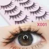 RED SIREN 5 Pairs Manga Lashes Anime Cosplay Natural Wispy Korean Makeup Artificial False Eyelashes