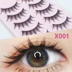 RED SIREN 5 Pairs Manga Lashes Anime Cosplay Natural Wispy Korean Makeup Artificial False Eyelashes