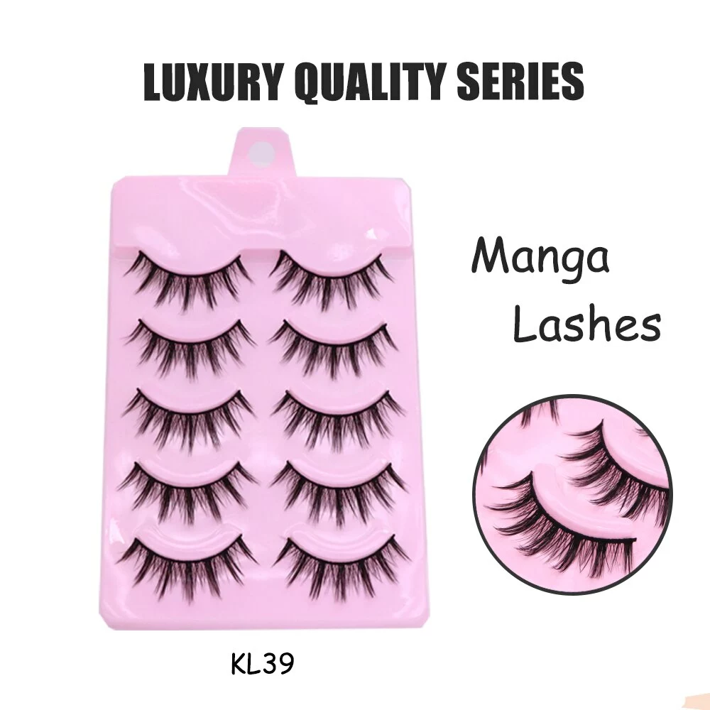 Cosplay&ware 5 Pair Manga Lashes Little Devil Anime Cosplay Natural Wispy Fairy Cross Korean Makeup Fake Eyelashes 3 Cosplay&ware 5 Pair Manga Lashes Little Devil Anime Cosplay Natural Wispy Fairy Cross Korean Makeup Fake Eyelashes - Image 3