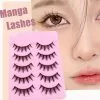 Cosplay&ware 5 Pair Manga Lashes Little Devil Anime Cosplay Natural Wispy Fairy Cross Korean Makeup Fake Eyelashes