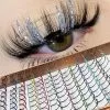 VETERAN TECH Mix 12 Color Glitter Lashes Fluffy Streaks Cosplay Makeup Beauty Individual Eyelashes Extension
