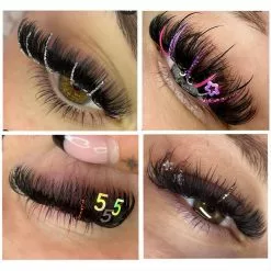 VETERAN TECH Mix 12 Color Glitter Lashes Fluffy Streaks Cosplay Makeup Beauty Individual Eyelashes Extension -Zentai shop online 74281 e368f2