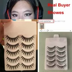 Cosplay&ware 5 Pairs False Eyelashes Little Devil Cosplay Lash Extension 3d Bunch Japanese Fairy Lolita Eyelash Daily Eye Beauty Makeup Tool -Zentai shop online 74282 88b375