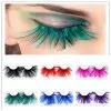 Maylintech 1pair Feather 3d Thick Winged Natural Long False Eyelashes Party Nightclub Makeup Eye Lash Halloween Xmas Show Eyeashes