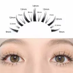Yelix Upgrade A-type Eyelashes Manga Lashes Natural Individual Cluster Quick Diy Eyelash Extensions Kit Cosplay -Zentai shop online 74290 0fcf9d