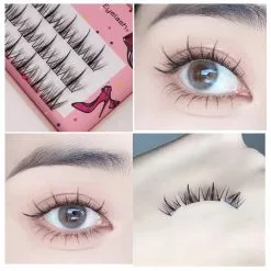 Yelix Upgrade A-type Eyelashes Manga Lashes Natural Individual Cluster Quick Diy Eyelash Extensions Kit Cosplay