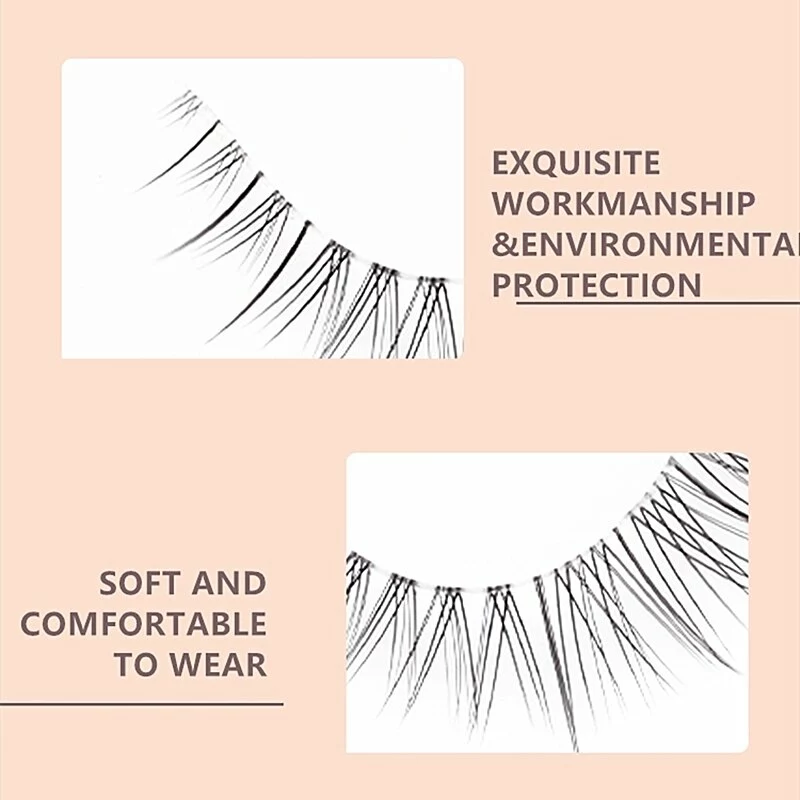 EYENGLE 4pairs Natural False Eyelashes Thin Band Hand Made Short Lighter Eyelash Cosplay Korean Fashion Wispy Extension Makeup Tools 2 EYENGLE 4pairs Natural False Eyelashes Thin Band Hand Made Short Lighter Eyelash Cosplay Korean Fashion Wispy Extension Makeup Tools - Image 2