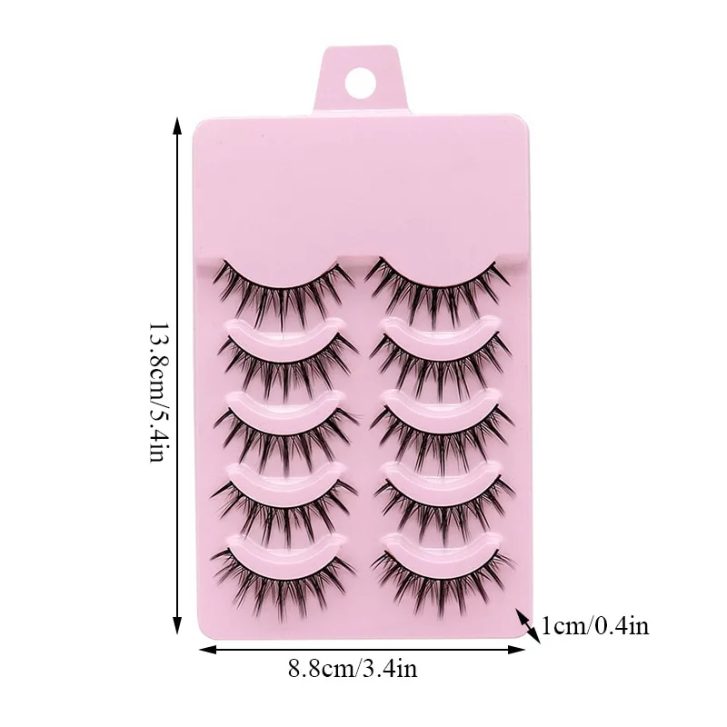 Cosplay&ware Eye Makeup Accessories 5 Pairs Set Cos Cross False Eyelashes Lash Extension 3d Bunch Japanese Fairy Little Devil Cosplay 2 Cosplay&ware Eye Makeup Accessories 5 Pairs Set Cos Cross False Eyelashes Lash Extension 3d Bunch Japanese Fairy Little Devil Cosplay - Image 2