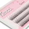 Kimcci 120pcs Premium Mink Individual Dovetail Eyelash Extension Natural 3d Cluster Eyelashes Professional Makeup Flared Lashes
