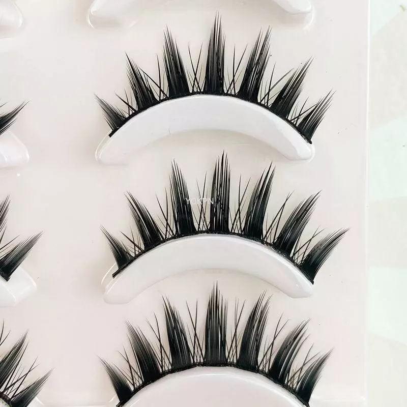 Yokpn 5 Pairs Eyelashes Cos Dance Performance Eyelash Handmade Acrylic Cross Female Japanese 3d Natural Lashes 3 Yokpn 5 Pairs Eyelashes Cos Dance Performance Eyelash Handmade Acrylic Cross Female Japanese 3d Natural Lashes - Image 3