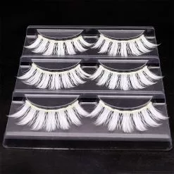 MOONBIFFY 3 Pairs Of White Natural Cross False Eyelashes Anime Imitation Makeup Masquerade Must Use Exaggerated -Zentai shop online 74299 9f11bd