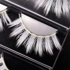 MOONBIFFY 3 Pairs Of White Natural Cross False Eyelashes Anime Imitation Makeup Masquerade Must Use Exaggerated -Zentai shop online 74299 c30353