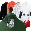 Cosplay&ware Adult Bathrobe Cosplay Sleepwear Pajamas Attack On Titan Blanket Cloak Flannel Gown Anime Demon Slayer Winter Warm Nightdress