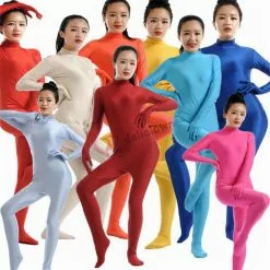 Cosplay&ware Adult Spandex Zentai Full Body Skin Tight Jumpsuit Unisex Suit Bodysuit Costume For Women Unitard Dancewear