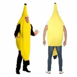 Liser Adult Unisex Funny Banana Suit Yellow Costume Light Halloween Fruit Fancy Party Festival Dance Dress