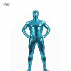 Cosplay&ware Ainclu Fullbody Blue Glue Metallic Zentai For Hallween Shiny Spandex Long Sleeve Male Bodysuit Sexy -Zentai shop online Ainclu Fullbody Blue Glue Metallic Zentai for Hallween Shiny Spandex Spandex Long Sleeve Male Bodysuit Sexy 3.jpg 640x640q80 3.jpg 3