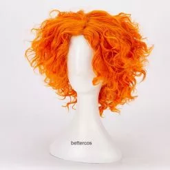 Cosplay&ware Alice In Wonderland 2 Cosplay Wigs Orange Short Curly Heat Resistant Synthetic Hair Wig & Cap -Zentai shop online Alice in Wonderland 2 Mad Hatter Cosplay Wigs Tarrant Hightopp Orange Short Curly Heat Resistant Synthetic 1.jpg 640x640q80 1.jpg 1