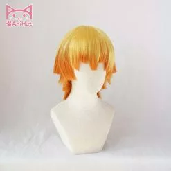 Anihut Agatsuma Zenitsu Wig Kimetsu No Yaiba Demon Slayer Yellow Synthetic Heat Resistant Hair Cosplay -Zentai shop online AniHut Agatsuma Zenitsu Wig Kimetsu no Yaiba Demon Slayer Yellow Synthetic Heat Resistant Hair Agatsuma.jpg 640x640q80.jpg