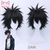 Anihut Dabi My Hero Academia Cosplay Wig Synthetic Black Hair Anime Boku No Heat Resistant