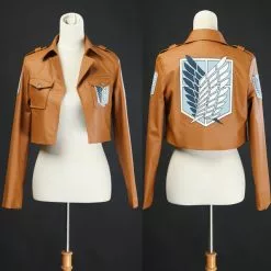 Cosplay&ware Anime Attack On Titan Cosplay Leather Jacket Shingeki No Kyojin Costume Eren Legion Coat Jackets Halloween
