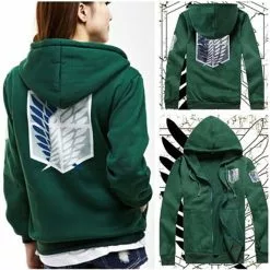 HaiCospl Anime Attack On Titan Unisex Cosplay Costume Green Black Hoodie Scouting Legion Hooded Jacket 2 Colors -Zentai shop online Anime Attack on Titan Unisex Cosplay Costume Green Black Hoodie Scouting Legion Hooded Jacket 2 Colors 5.jpg 640x640q80 5.jpg 5