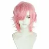 Alsocool Anime Yuri Pink Short Wig Cosplay Costume Club Heat Resistant Synthetic Hair Halloween Party Wigs