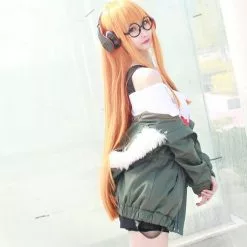 Cosplay&ware Anime Cosplay Persona 5 Costume Futaba Sakura Uniforms Jacket T-shirt Shorts Belt Stockings Glasses -Zentai shop online Anime Cosplay Persona 5 Cosplay Costume Futaba Sakura Uniforms Jacket T shirt Shorts Belt Stockings Glasses 4.jpg 640x640q80 4.jpg 4