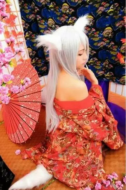 Cosplay&ware Anime Cosplay Props Fox Ears And Tail Set Spice Wolf Plush Long Fur Neko Party Halloween Costume Accessories 5 Cosplay&ware Anime Cosplay Props Fox Ears And Tail Set Spice Wolf Plush Long Fur Neko Party Halloween Costume Accessories - Image 5