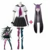 Morematch Anime Danganronpa Mioda Ibuki Cosplay Costume Colorful Devil Horn Wig For Woman Halloween Carnival Props