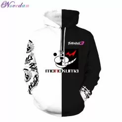 Novedan Anime Danganronpa Monokuma Cosplay Costume Unisex Hoodie Sweatshirt Hooded Black White Bear Long Sleeve Daily Casual Coat Jacket -Zentai shop online Anime Danganronpa Monokuma Cosplay Costume Unisex Hoodie Sweatshirt Hooded Black White Bear Long Sleeve Daily Casual 3.jpg 640x640q80 3.jpg 3