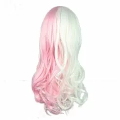 Alsocool Anime Danganronpa Monomi Women Long Curly Wig Cosplay Costume Dangan Ronpa White Pink Mix Synthetic Hair Halloween Party Wigs -Zentai shop online Anime Danganronpa Monomi Women Long Curly Wig Cosplay Costume Dangan Ronpa White Pink Mix Synthetic Hair 2.jpg 640x640q80 2.jpg 2