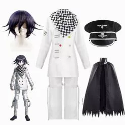 Cosplay&ware Anime Danganronpa V3 Kokichi Oma Cosplay Costume President Cloak Set