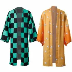 MHWTCOS Anime Demon Slayer Kimetsu No Yaiba Cosplay Costume Cloak Haori Kimono Kamado Nezuko Halloween Adult Child Costumes Cape