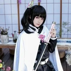 Daliclown Anime Demon Slayer Kimetsu No Yaiba Tsuyuri Kanawo Cosplay Costume Battle Suit Team Uniform Halloween Cos Wigs Props