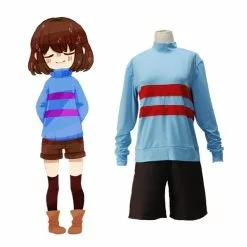 Novedan Anime Game Undertale Cosplay Costume Sweatshirts High Collar Long Sleeve Clothing Shorts Necklace -Zentai shop online Anime Game Undertale Frisk Chara Cosplay Costume Andertail Sweatshirts High Collar Long Sleeve Clothing Shorts Knife 2.jpg 640x640q80 2.jpg 2