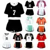 Cosplay&ware Anime Haikyuu Cosplay Costume Hinata Shoyo Shirt Shorts Nishinoya Yuu Sports Karasuno Koukou High School Volleyball Club Women