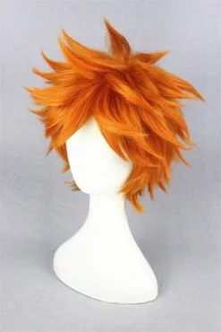 Cosplay&ware Anime Haikyuu Hinata Syouyou Cosplay Wig Short Orange Curly Heat Resistant Synthetic Hair Wigs & Free Cap -Zentai shop online Anime Haikyuu High Quality Hinata Syouyou Cosplay Wig Short Orange Curly Heat Resistant Synthetic Hair Wigs 2.jpg 640x640q80 2.jpg 2
