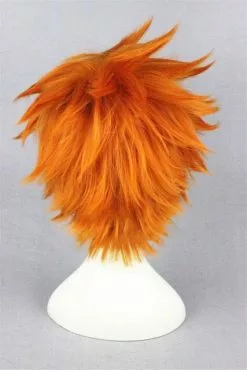 Cosplay&ware Anime Haikyuu Hinata Syouyou Cosplay Wig Short Orange Curly Heat Resistant Synthetic Hair Wigs & Free Cap -Zentai shop online Anime Haikyuu High Quality Hinata Syouyou Cosplay Wig Short Orange Curly Heat Resistant Synthetic Hair Wigs 3.jpg 640x640q80 3.jpg 3