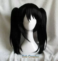 Cosplay&ware Anime Lovelive Love Live Nico Yazawa Short Black Ponytail Heat Resistant Hair Cosplay Costume Wig & Bow Hairpins