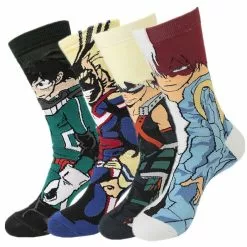 BOOCRE Anime My Hero Academia Izuku Midoriya All Might Bakugou Katsuki Todoroki Shouto Cosplay Character Crew Socks