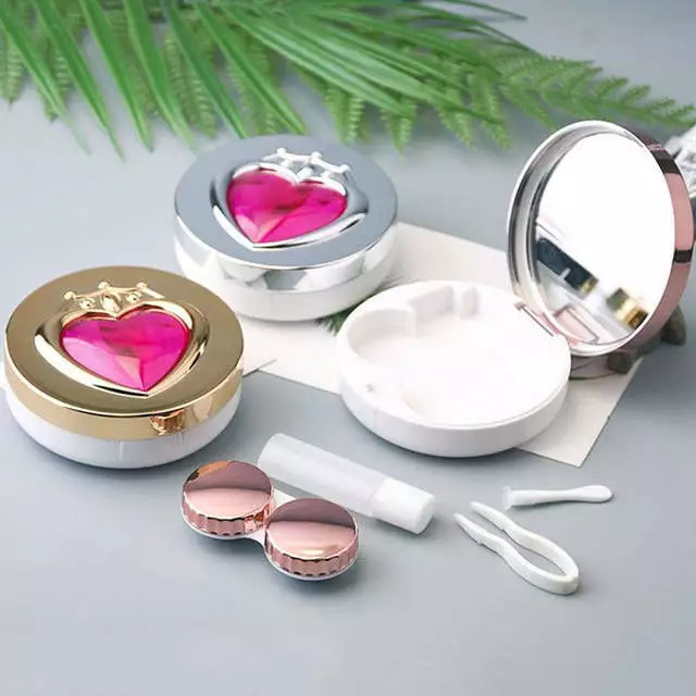 Cosplay&ware Anime Sailor Moon Cosplay Heart Round Contact Lenses Box Travel Glasses Lens Case Holder Women Christmas 2 Cosplay&ware Anime Sailor Moon Cosplay Heart Round Contact Lenses Box Travel Glasses Lens Case Holder Women Christmas - Image 2