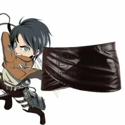 Eaincos Anime Shingeki No Kyojin Attack On Titan Deluxe Edition Cosplay Costumes Unisex Chocolate Pu Leather Apron Belt Skirt