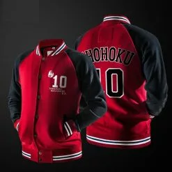 Luogen Anime Shohoku Basketball Team Cosplay Jacket Hanamichi Sakuragi Fleece Coat Casual Baseball Jackets Sweatshirts