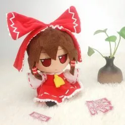 COSJK Anime Touhou Project Hakurei Reimu Cute Cosplay Plush Doll Soft Cartoon Toy Birthday Gifts 20cm