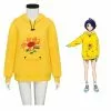 Cosplay&ware Anime Wonder Egg Priority Ohto Ai Hoodie Unisex Yellow Loose Style Pullover Vest Shorts Sweatshirt Cosplay Outfits