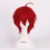 Cosplay&ware Assassination Classroom Akashi Seijuro Cosplay Wigs Short Flame Red Heat Resistant Synthetic Hair Wig & Cap