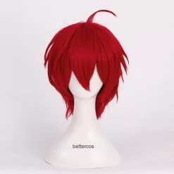 Cosplay&ware Assassination Classroom Akashi Seijuro Cosplay Wigs Short Flame Red Heat Resistant Synthetic Hair Wig & Cap